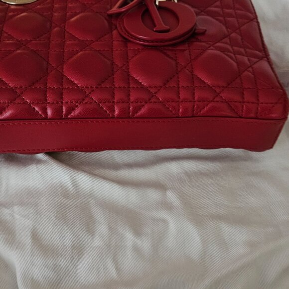Christian Dior East and West red leather bag - Picture 3 of 12